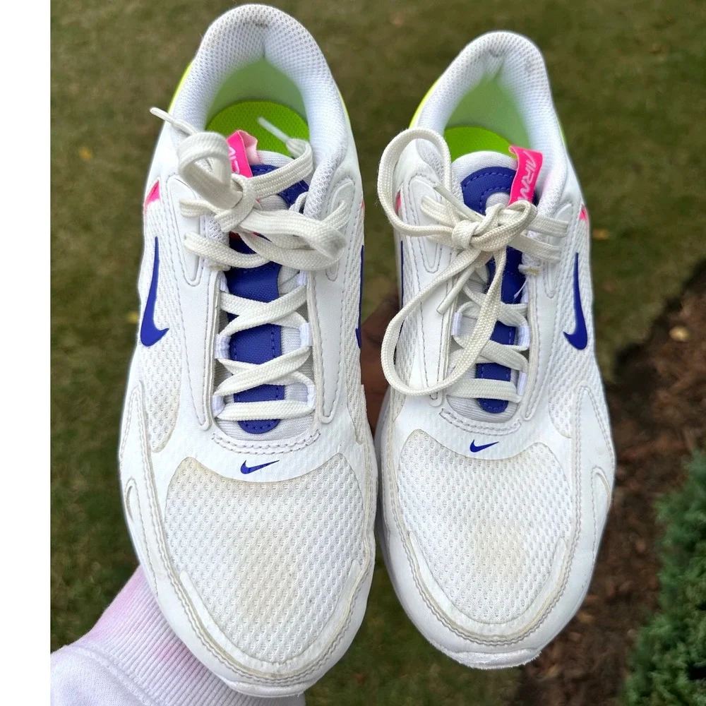 Nike Air Max Bolt AMD Athletic Shoes Women Sz 6.5 White Indigo Burst‎ Pink Blast